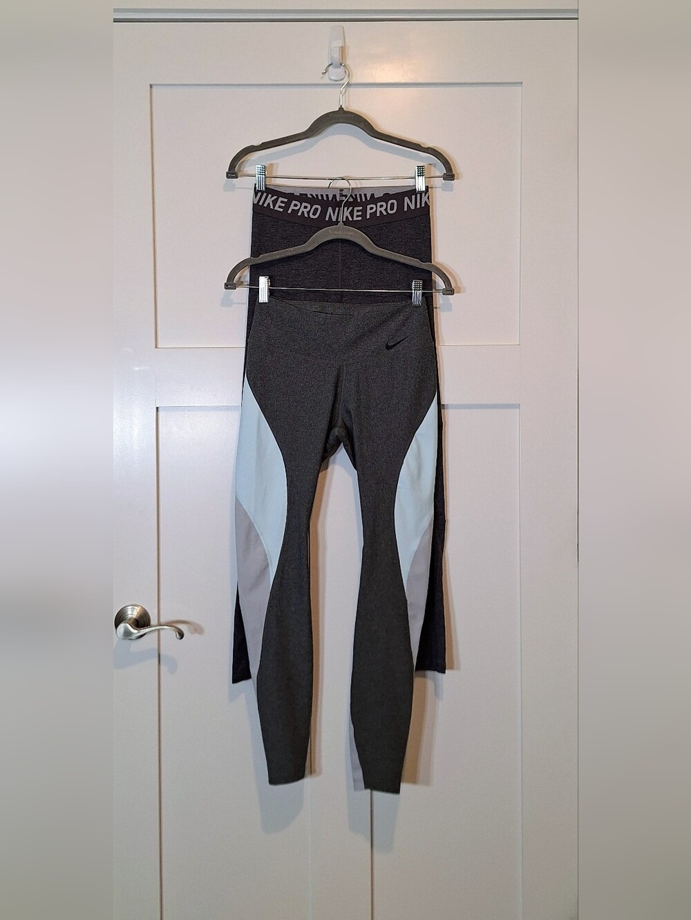 Nike Dri Fit Lot Of 2 Leggings Nike Pro Gray Polyester Stretch Size Small